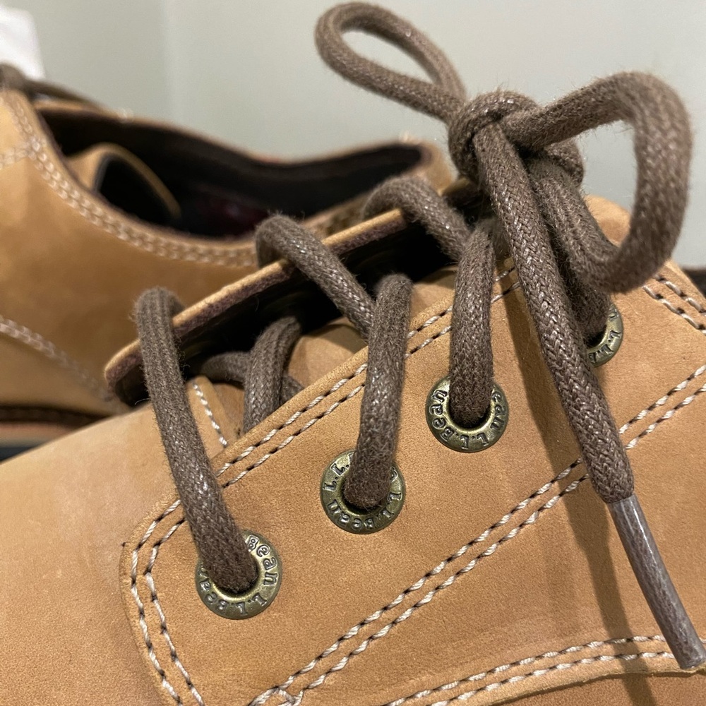 LL Bean Mens 7 Medium East Point Dress Oxfords 282578 Brown Suede Leather NWT - Picture 11 of 11